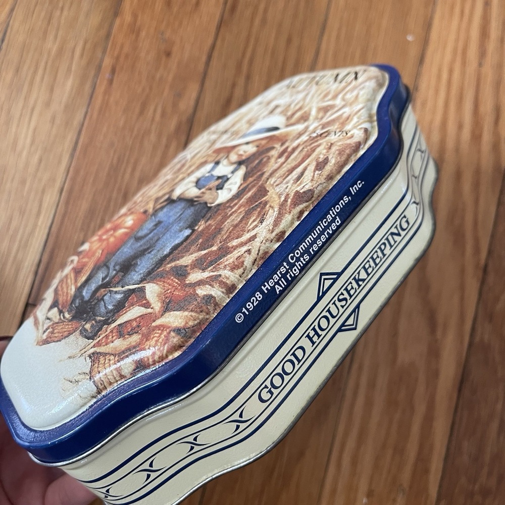 Vintage Good Housekeeping Set 4 Seasons Metal Tins Spring Summer Autumn Winter - Picture 6 of 12